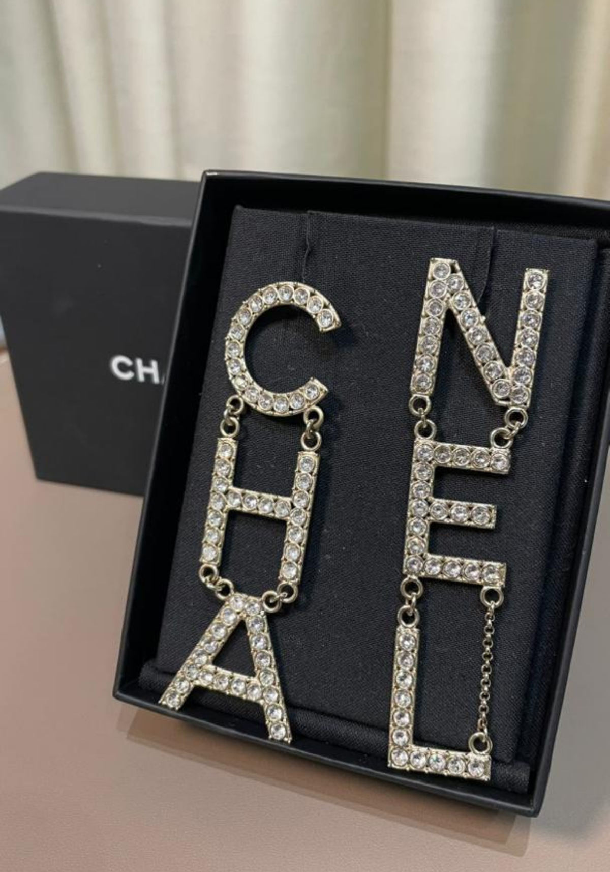 Crystal Letter Earring