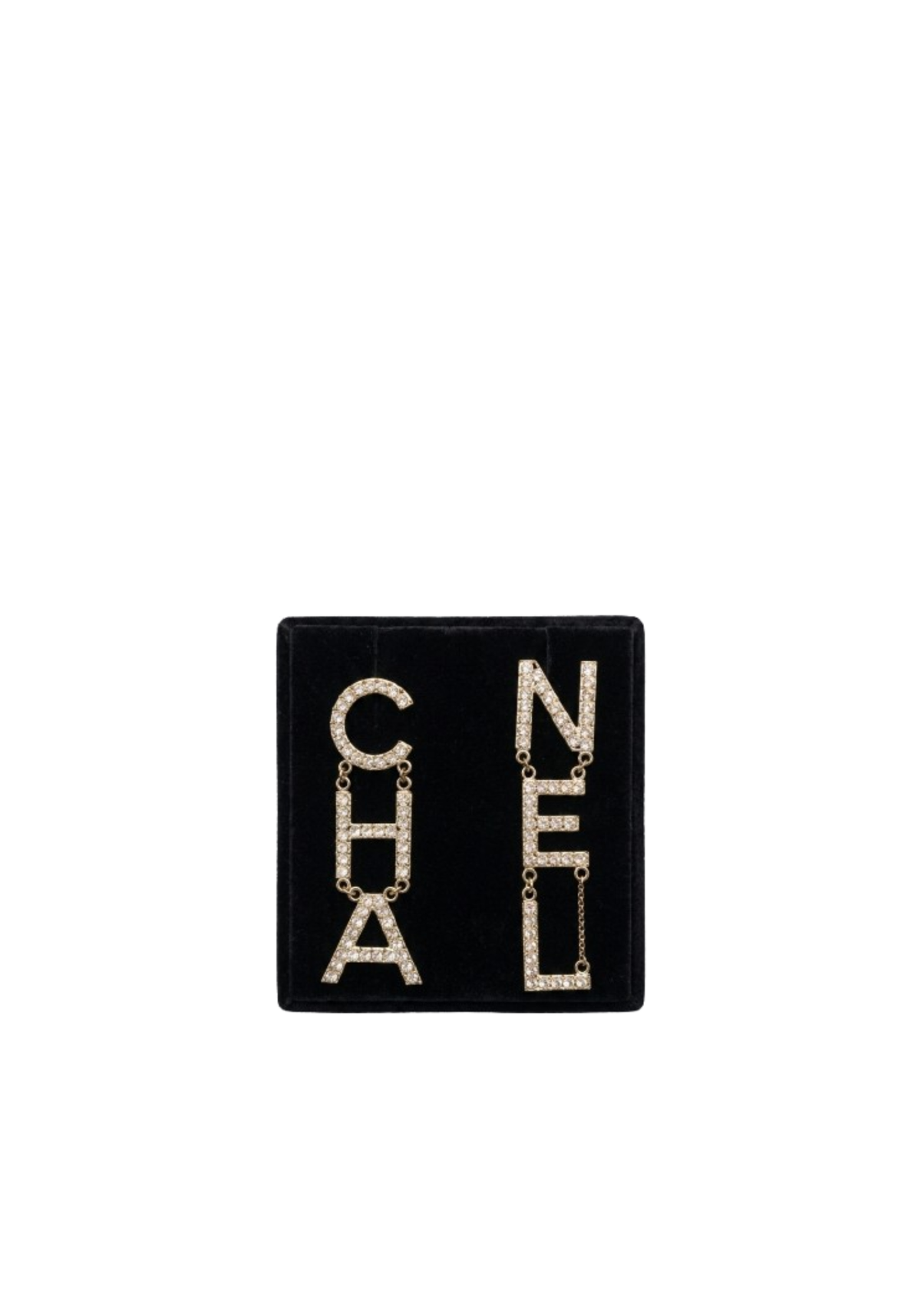 Crystal Letter Earring