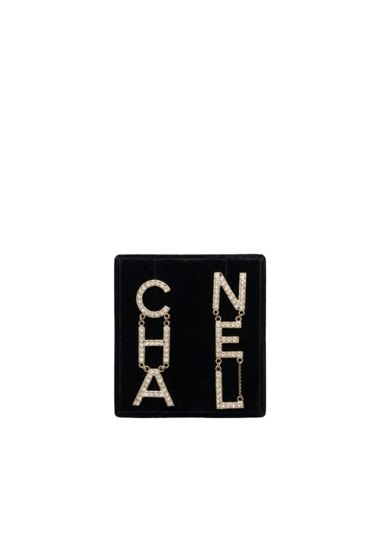 Crystal Letter Earring
